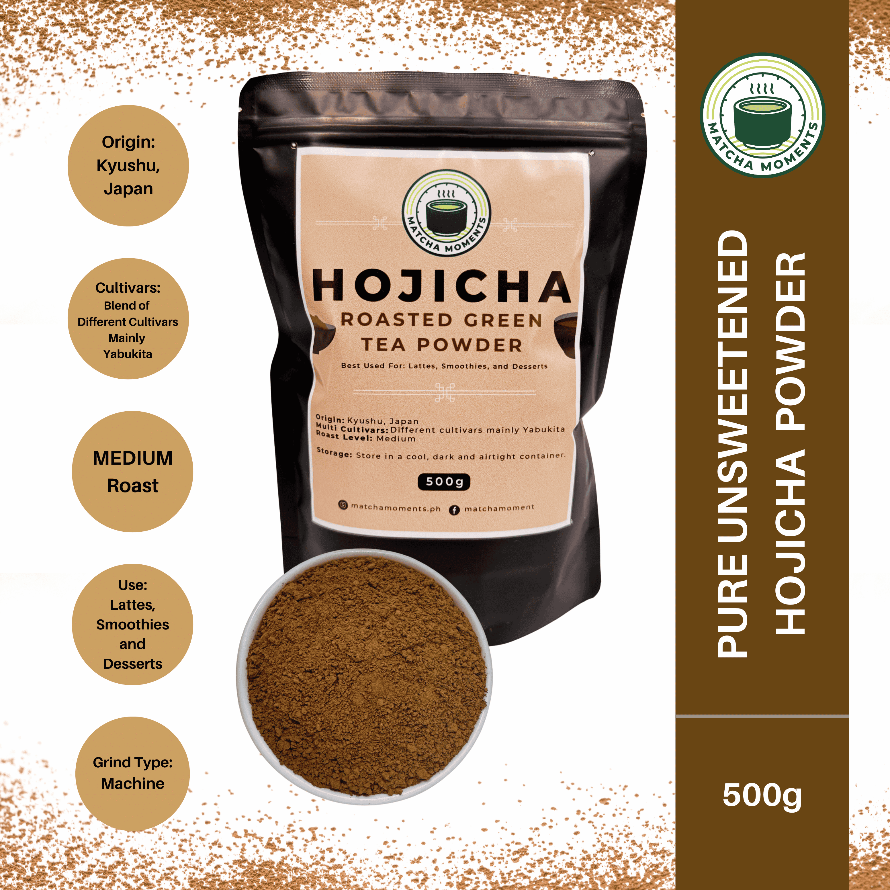 Hojicha Powder - Kyushu MEDIUM Roast
