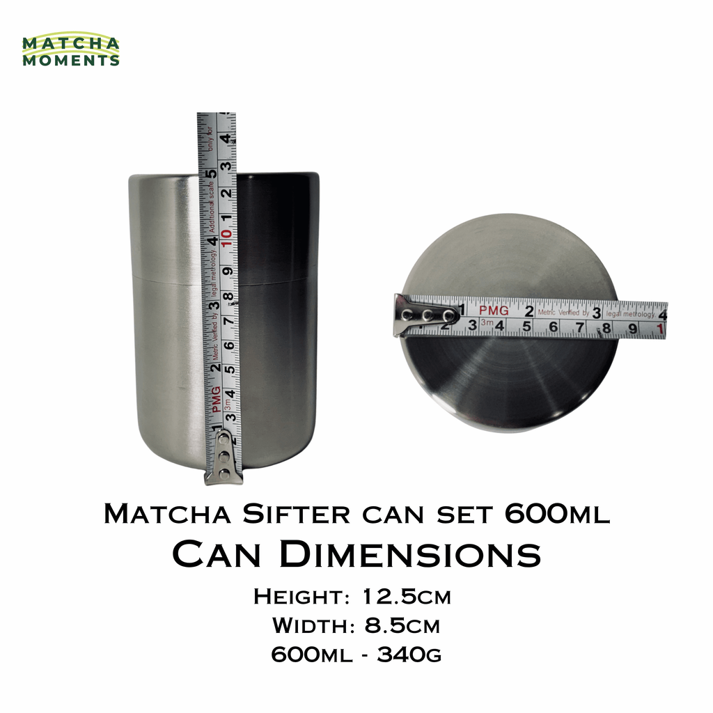 Matcha Sifter Can Stainless Steel Set 600ml 300ml