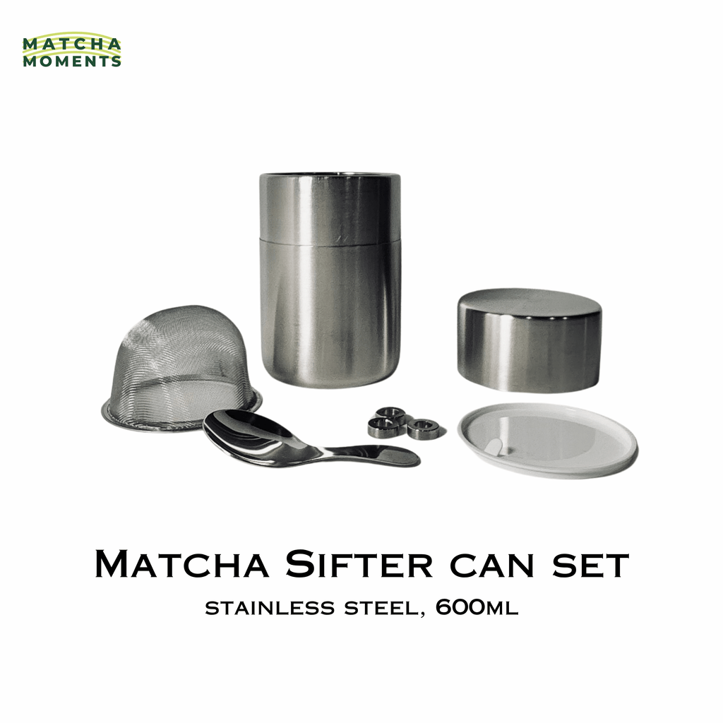 Matcha Sifter Can Stainless Steel Set 600ml 300ml
