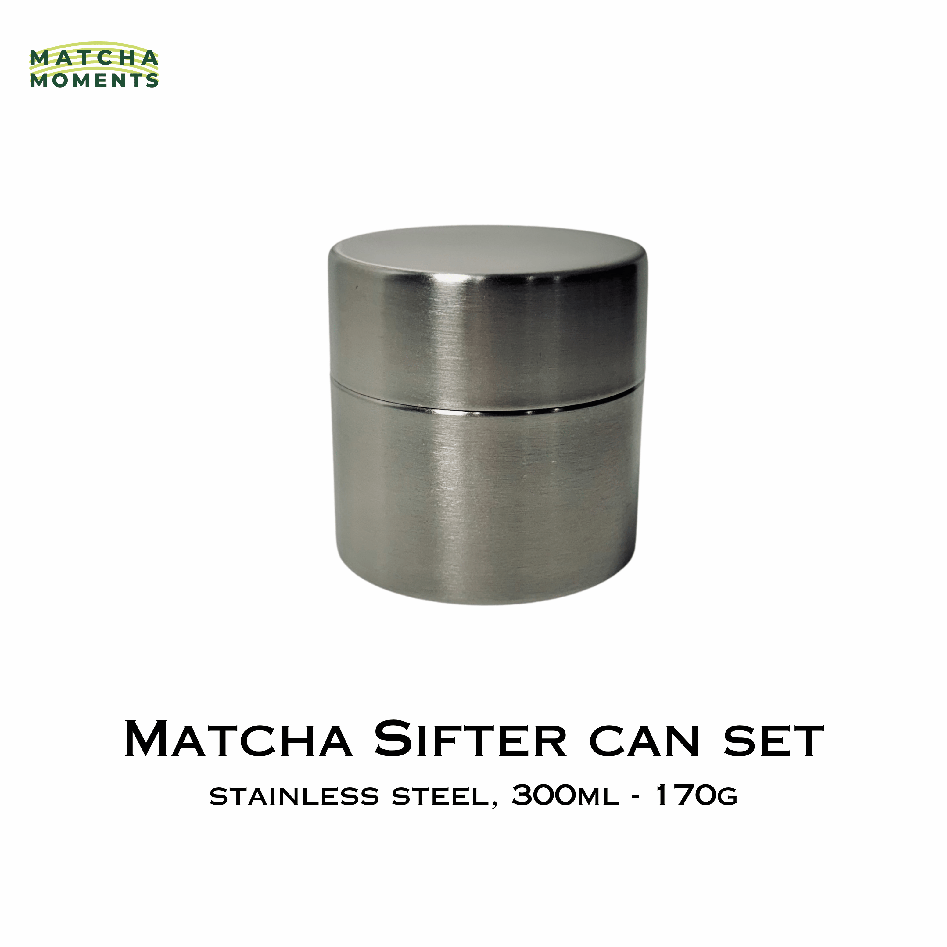 Matcha Sifter Can Stainless Steel Set 600ml 300ml