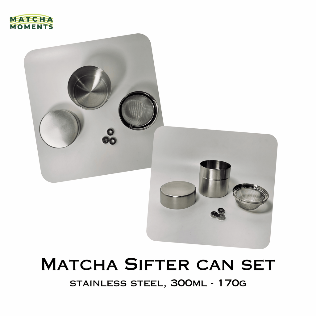 Matcha Sifter Can Stainless Steel Set 600ml 300ml