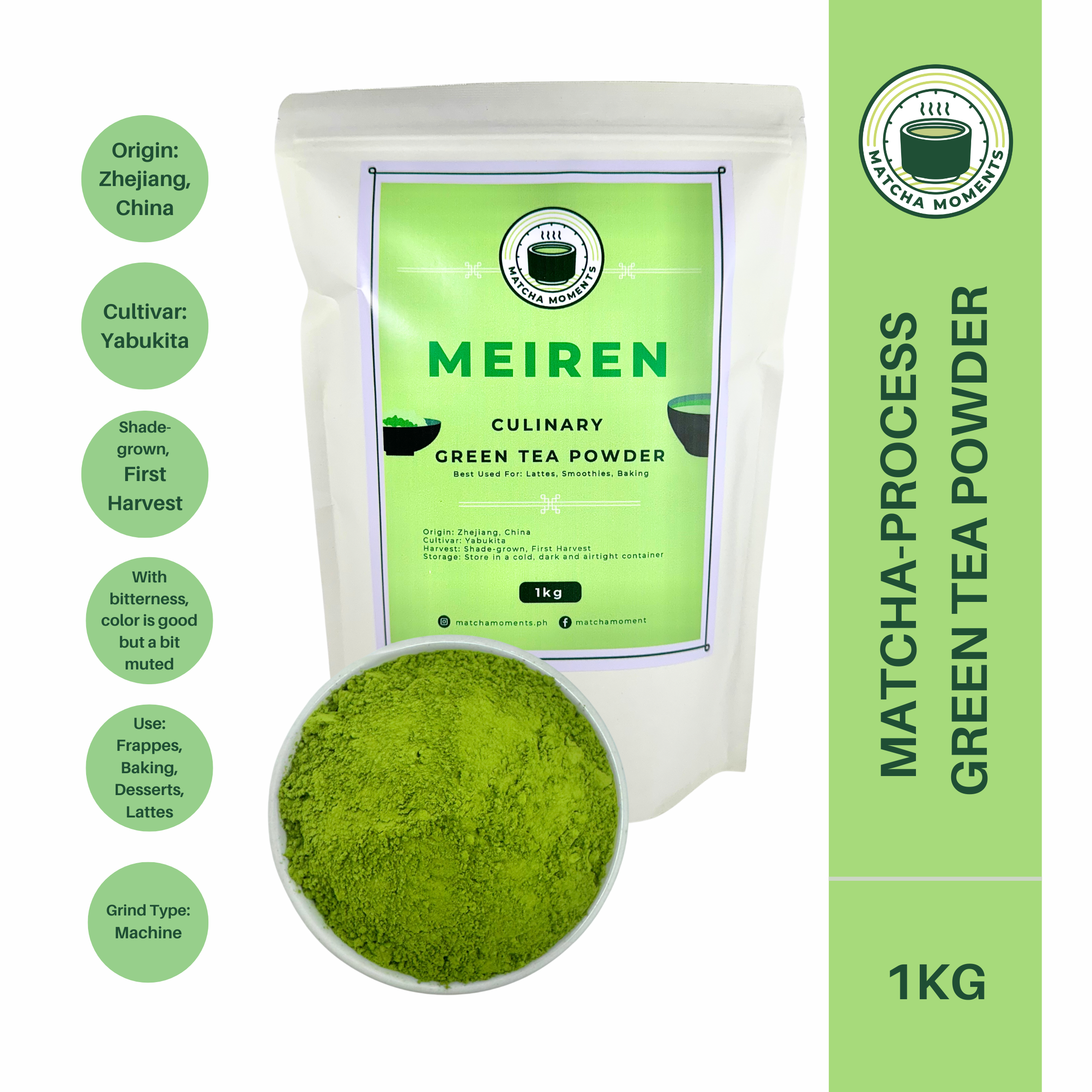 Meiren - Matcha-Process Green Tea Powder