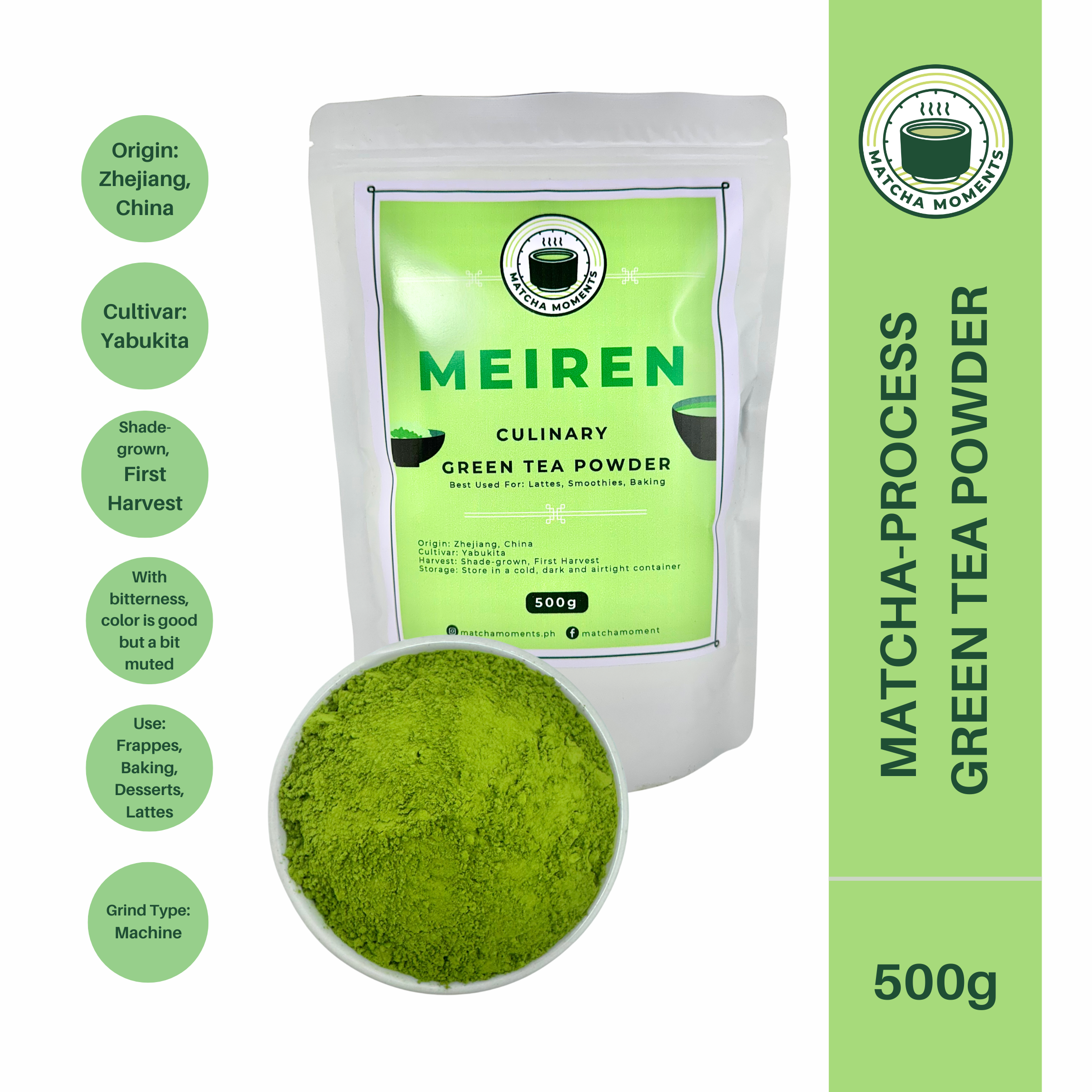 Meiren - Matcha-Process Green Tea Powder